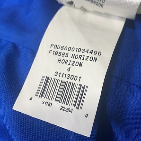 David's Bridal Faux-Wrap Pleated Chiffon Bridesmaid Dress Sz 4 Blue STYLE#F19585 - Picture 9 of 13